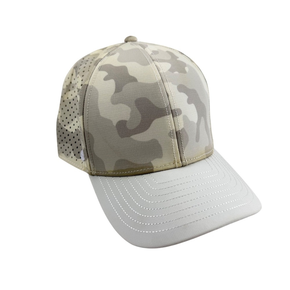 Melin A-Game Hydro Camo Snapback Hat Mens Desert Camo Grey Performance Cap XL
